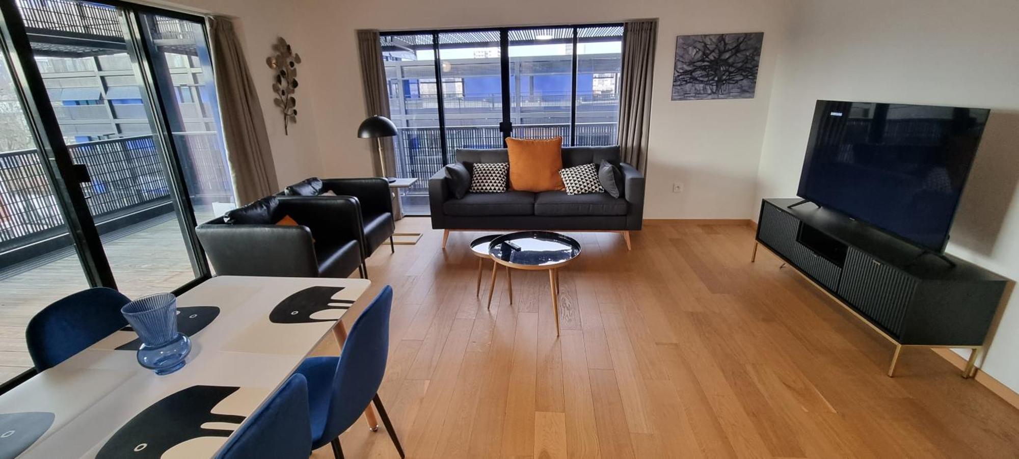 Bel Appartement Contemporain Avec Terrasse Climatisation Et Parking Payant En Option Strasbourg Kültér fotó